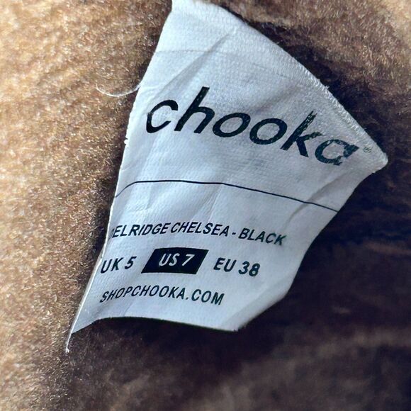 Chooka Delridge Chelsea Waterproof Rain Boots Fur Lined Ankle Bootie Black sz 7 - Picture 9 of 13